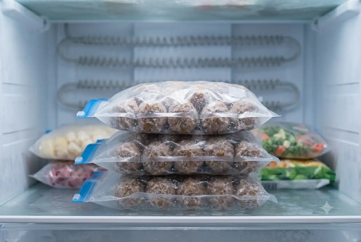 Plastik ziplock untuk menyimpan frozen food yang sudah dibuka